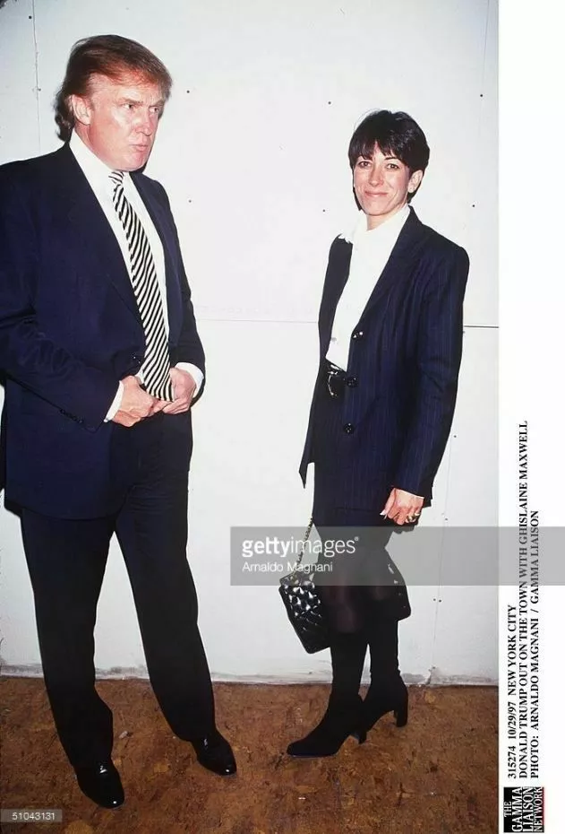Christian Donald Trump with Jewish paedophile Ghislaine Maxwell