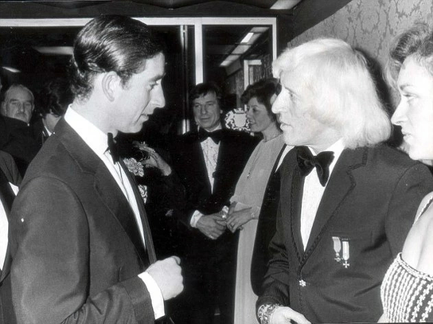 Roman Catholic Satanist paedophile Jimmy Savile with Prince Charles
