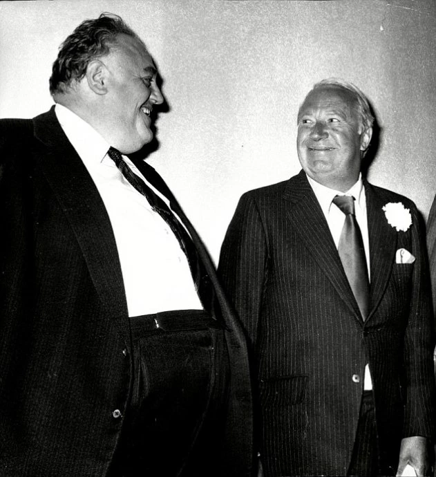Paedophiles MP Cyril Smith with former Prime Minister Edward Heath