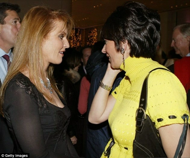 Prince Andrews ex wife Sarah Ferguson with paedophile Jew Ghislaine Maxwell