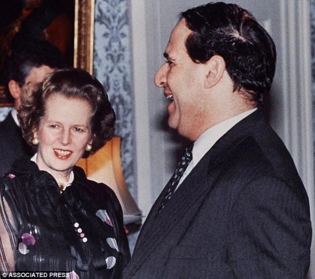 Paedophiles PM Margaret Thatcher with Jewish MP Leon Brittan