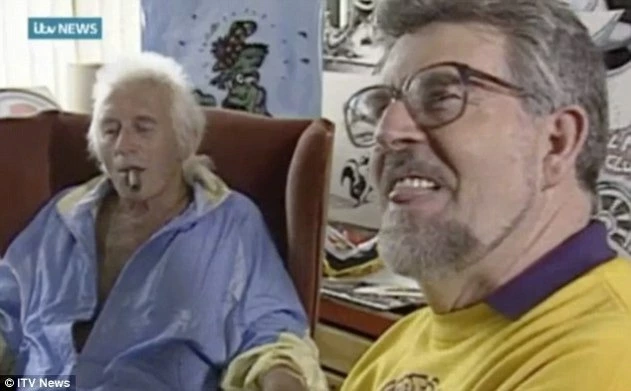Paedophiles Roman Catholic Satanist Jimmy Savile with Rolf Harris