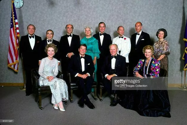 Paedophiles Presidents George Bush Sr & zoophiles Ronald Reagan with ex PM Pierre Trudeau 