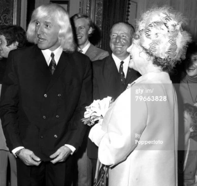 Paedophiles Roman Catholic Satanist Jimmy Savile & Elizabeth Bowes-Lyon