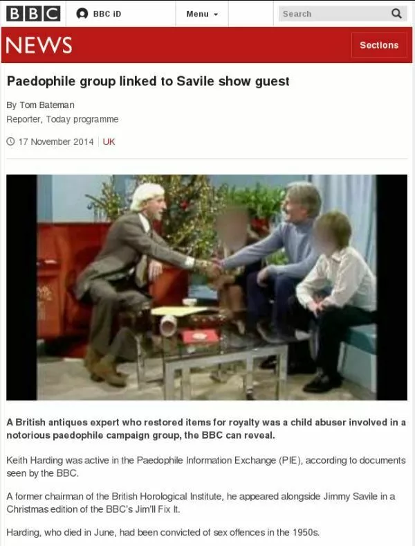Paedophile PIE members GCHQ Freemason Keith Harding with Roman Catholic Satanist Jimmy Savile
