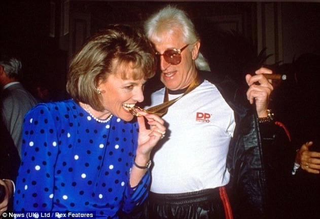 Jew Esther Rantzen (Nicholas Fairbairn) with paedophile Roman Catholic Satanist Jimmy Savile