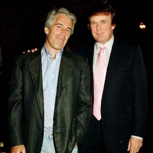 Alleged Christian paedophile Ex President Donald Trump with Jewish paedophile Jeffrey Epstein