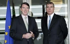 Jewish paedophile MP Peter Mandelson with paedophile Prince Andrew