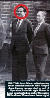 Jewish MP Leon Brittan at Medomsley Detention Center where sexual abuse took place