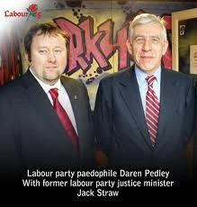 Jewish Labour MP Jack Straw with Labour paedophile Daren Pedley