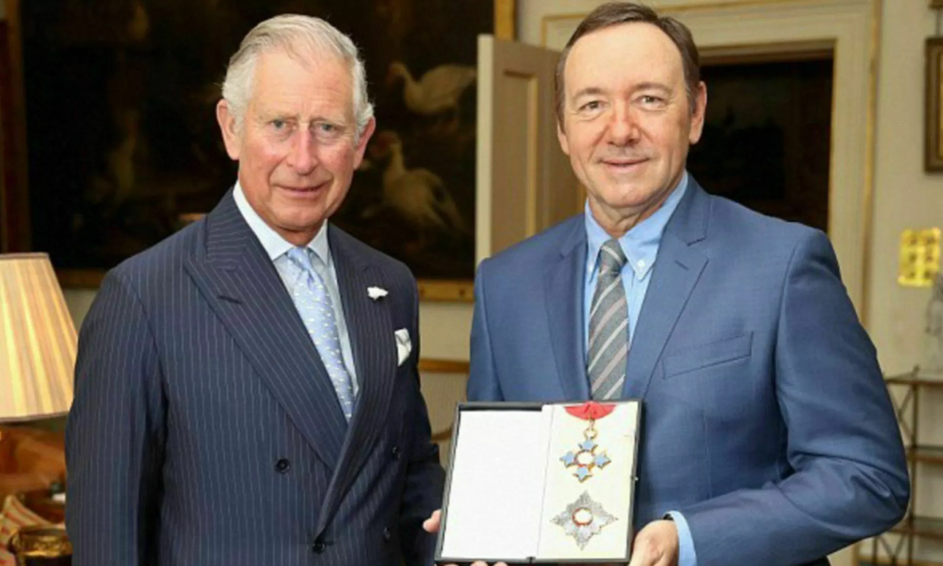 Prince Charles with alleged Jewish paedophile & gay sex attacker Kevin Spacey