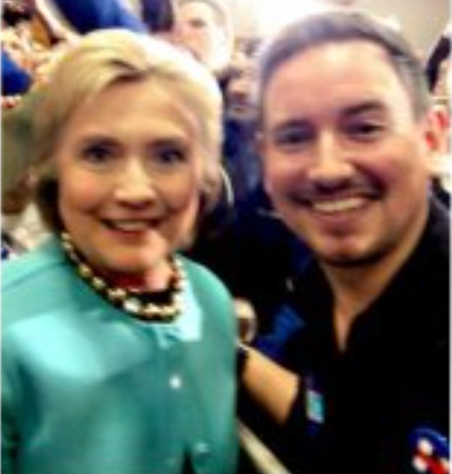 Bestial Paedophile Moray Labour councillor Sean Morton with Hillary Clinton