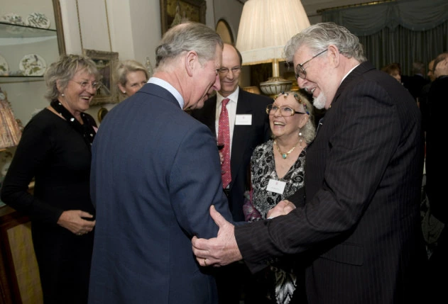 Prince Charles with alleged paedophile Germaine Greer & paedophile Rolf Harris
