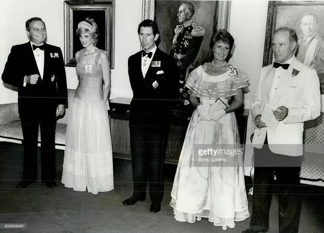 Prince Charles with paedophile zoophile ex Canadian PM Pierre Trudeau