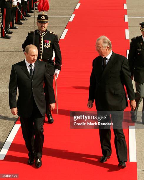 Alleged paedophile King Albert II of Belgium with alleged paedophile Vladimir Putin - See Marc Dutroux Case