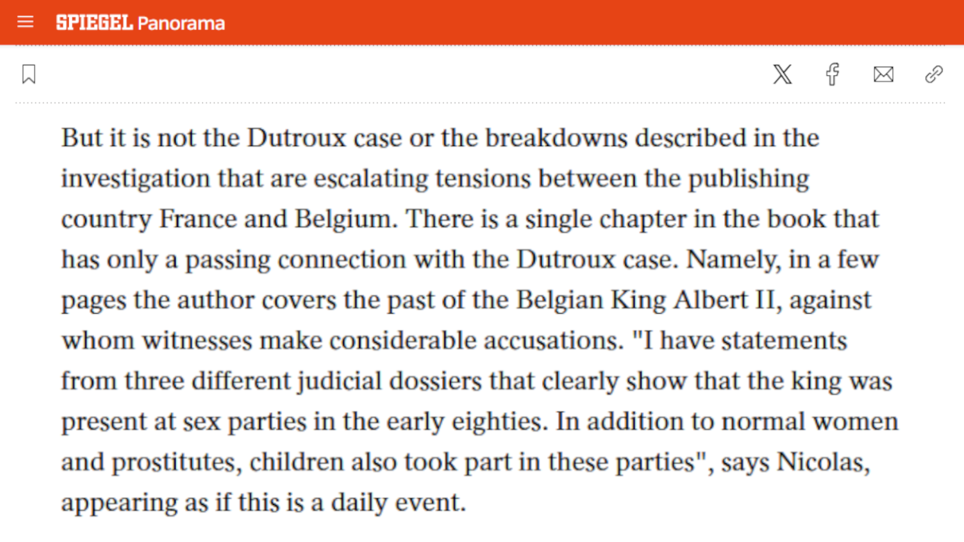 In The 1980s Prince Albert Attended Paedophile Parties