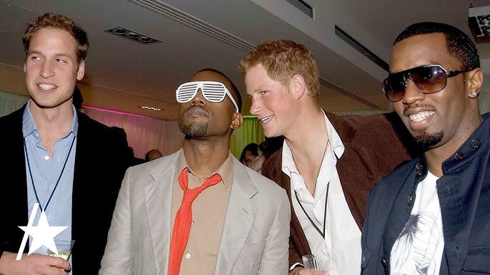 Paedophile P Diddy with Prince Harry & Prince William