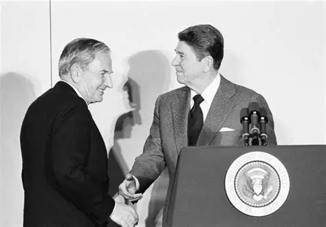 Paedophile David Rockefeller With Paedophile Ronald Reagan