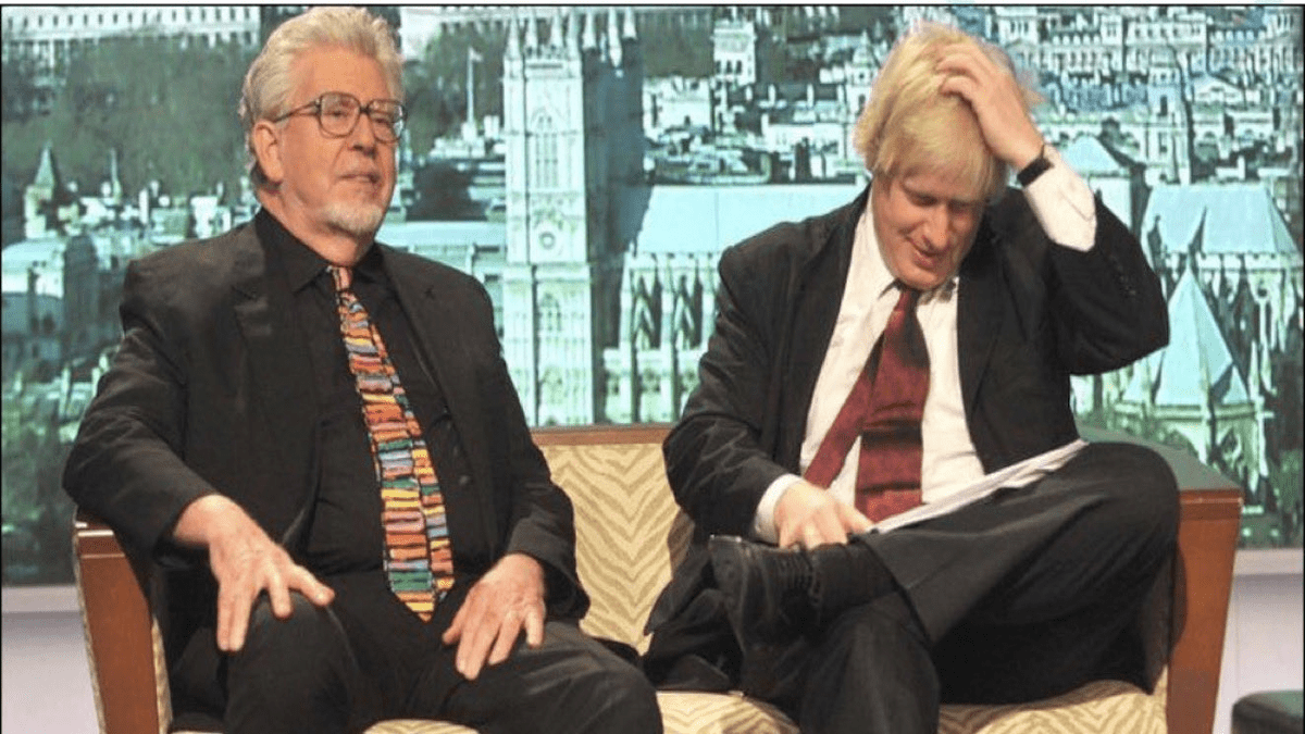 Paedophile Rolf Harris with Ex Prime Minister Boris Johnson