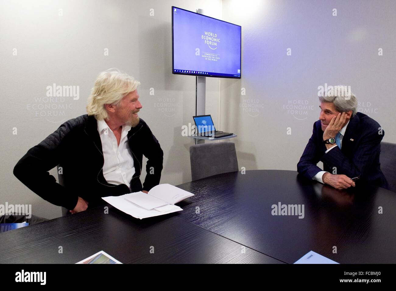 Paedophile Richard Branson With Skull & Bones Member John Kerry