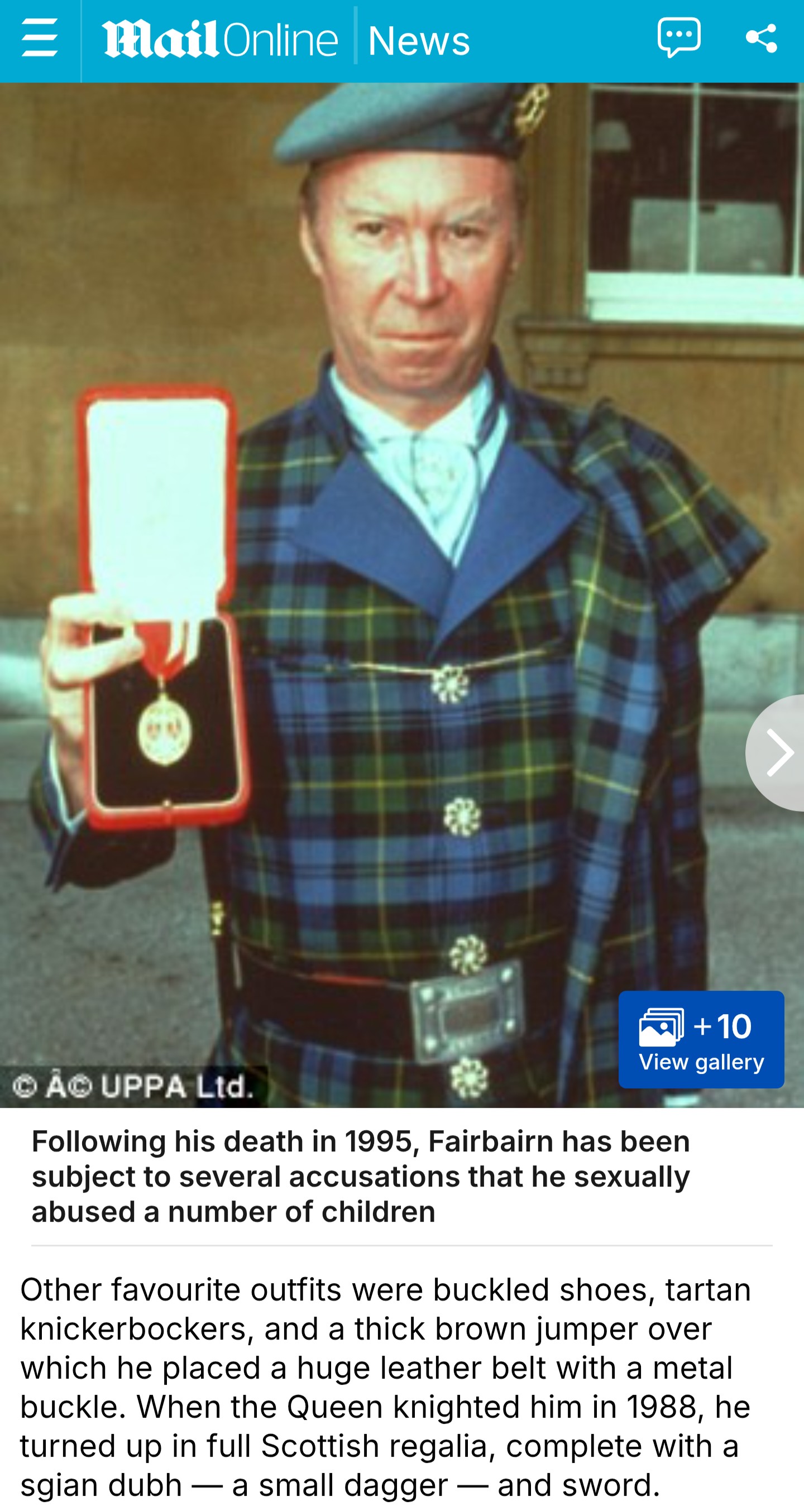 Paedophile Sir Nicholas Fairbairn Knighted By Queen Elizabeth