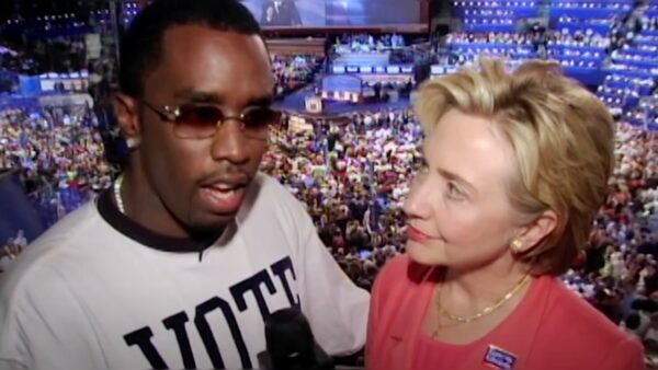 Paedophile P Diddy with paedophile Hillary Clinton - The Clintons are linked to many murders