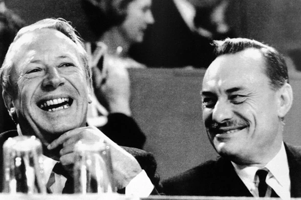 Paedophile Ex PM Clement Atlee with paedophile Ex PM Edward Heath