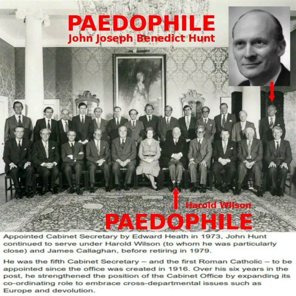 Paedophiles PM Harold Wilson, PM Margaret Thatcher & Cabinet Secretary John Hunt