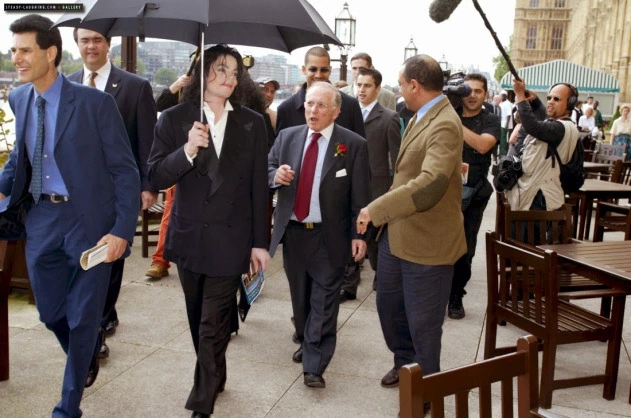 Paedophiles Jew Greville Janner with Christian Michael Jackson