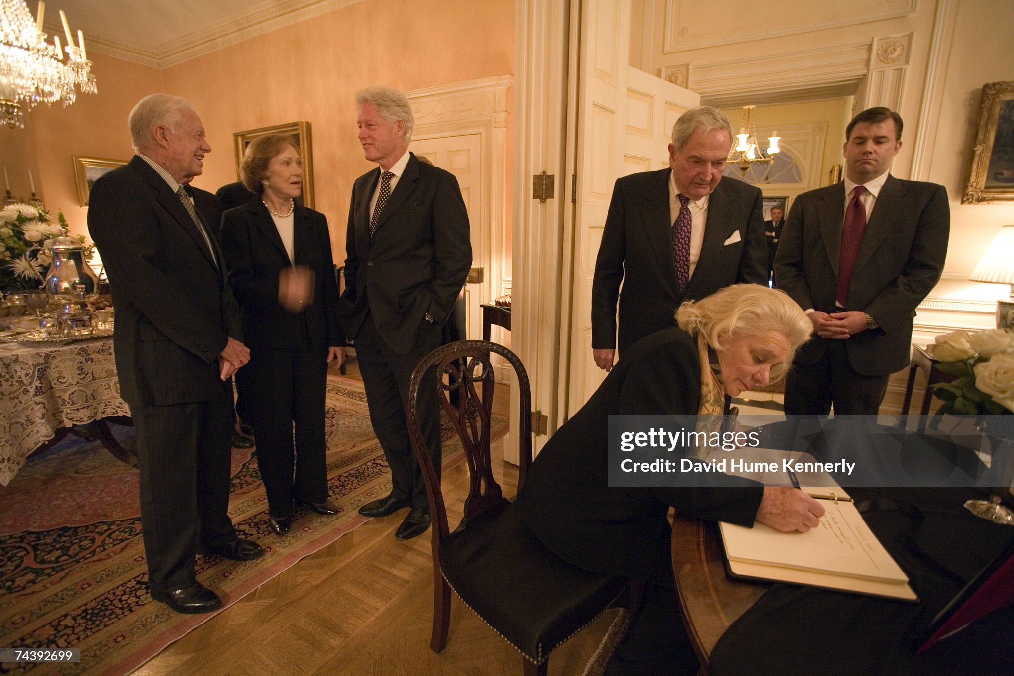 Paedophile Bill Clinton With Paedophile David Rockefeller