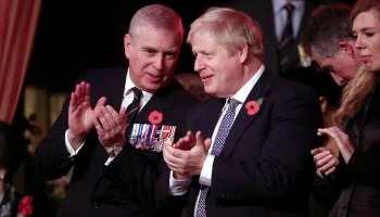 Alleged paedophile Prince Andrew with Jewish Christian Boris Johnson