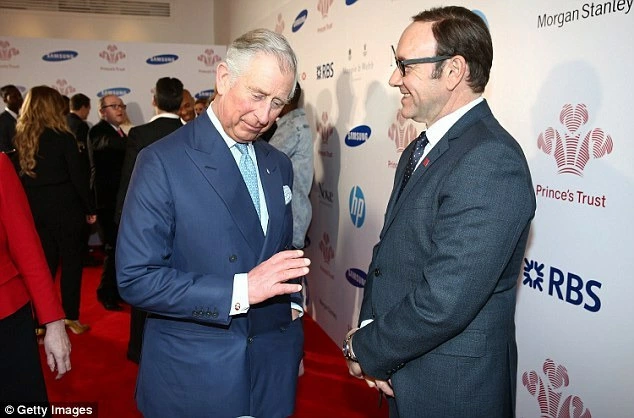Prince Charles with alleged Jewish paedophile & gay sex offender Kevin Spacey