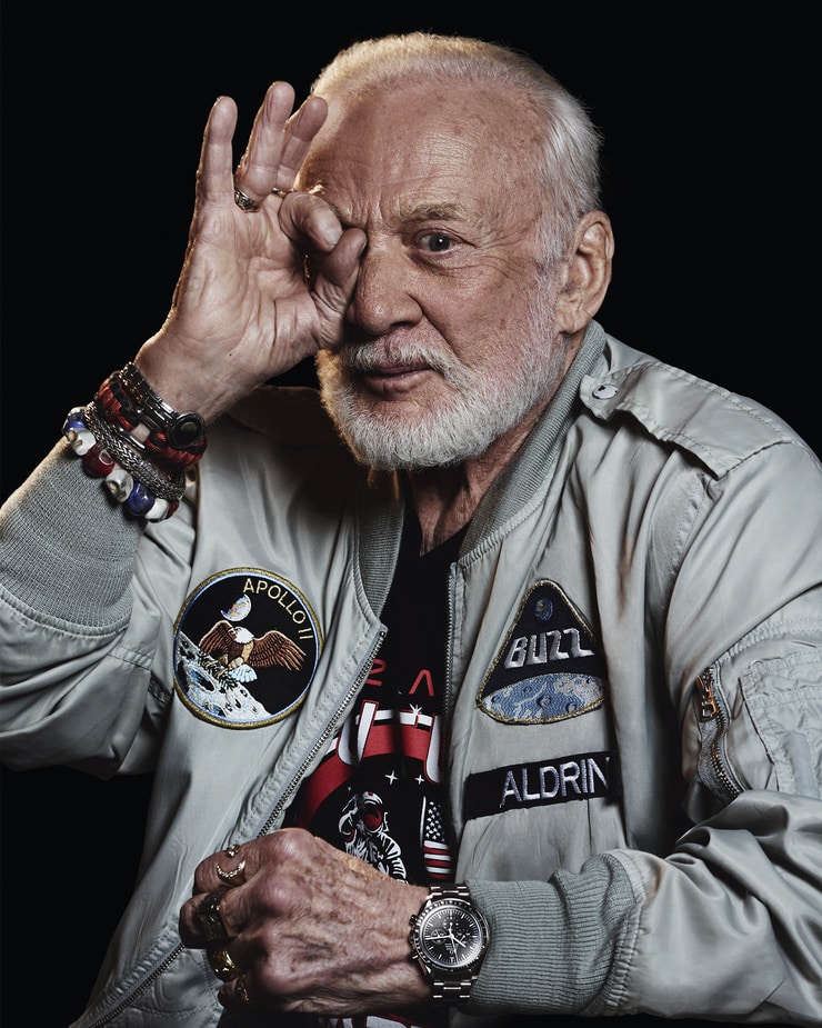 Freemason Buzz Aldrin with the Freemason all seeing eye symbolism