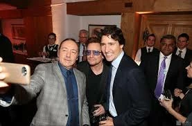 Jewish paedophile & gay sex attacker Kevin Spacey with Christian Canadian PM Justin Trudeau