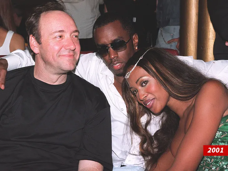 Kevin Spacey with paedophile P Diddy - Kevin Spacey was also linked to Jeffrey Epstein