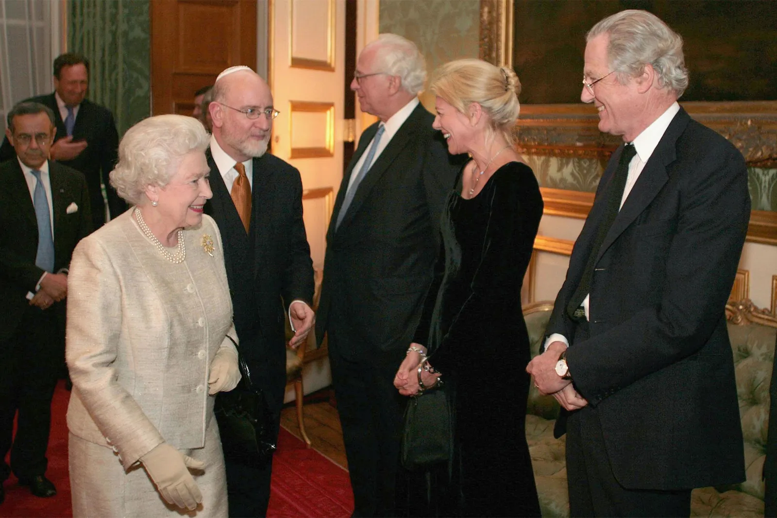 Alleged paedophile blackmailer Evelyn de Rothschild with paedophile Queen Elizabeth II