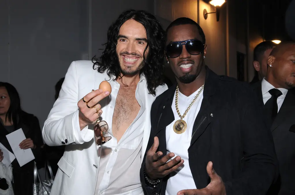 Alleged child abuser Russel Brand with paedophile P Diddy