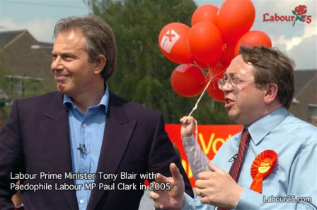 Paedophile Labour member of parliament Paul Clark with paedophile Tony Blair